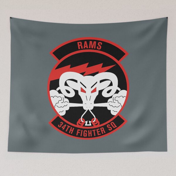 Item preview, 34th Fighter Squadron - United States Air Force designed and sold by wordwidesymbols.