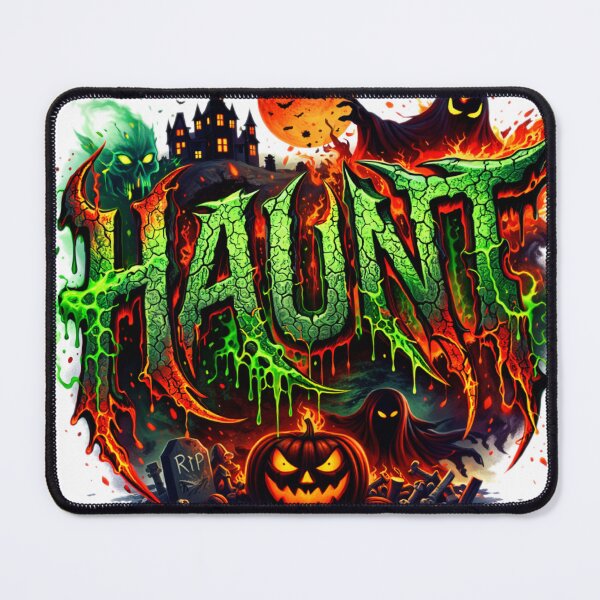 Item preview, HAUNT – Neon Green Cosmic Horror Graffiti (Halloween Art) designed and sold by NeonSpiritArt.