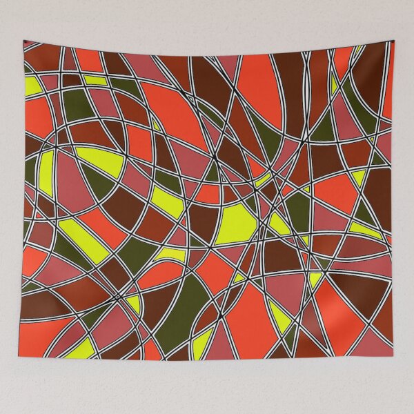 Item preview, Abstract Symphony of Curved Lines and Warm Tones designed and sold by FioreDiCiliegio.