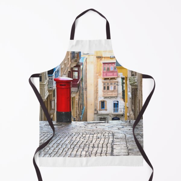 Item preview, Iconic Red British Pillar Box on a Narrow Steep Street in Valletta Malta designed and sold by goceris.