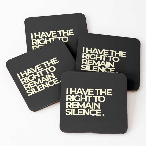 Item preview, I Have The Right To Remain Silence Funny Quote designed and sold by Luz Oroño.