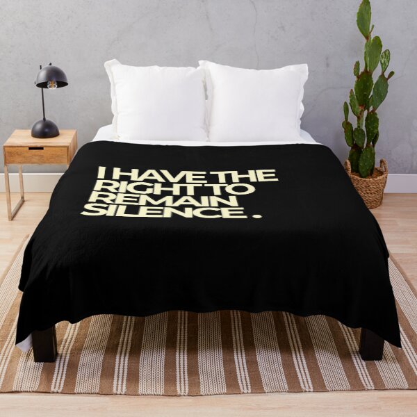 Item preview, I Have The Right To Remain Silence Funny Quote designed and sold by Luz Oroño.
