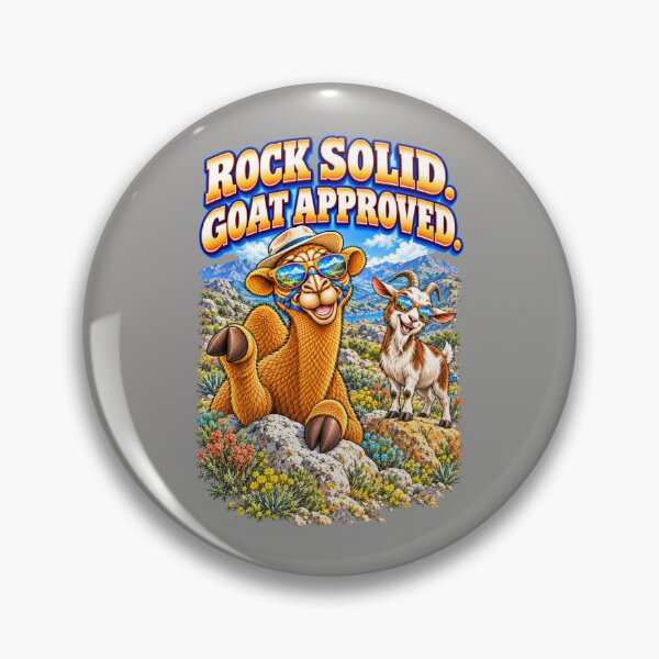 Item preview, Rock Solid. Goat Approved – Funny Camel T-Shirt Animal Graphic Camel T-Shirt designed and sold by Camel & Quirk.