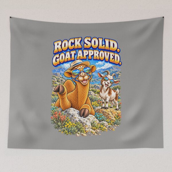 Item preview, Rock Solid. Goat Approved – Funny Camel T-Shirt Animal Graphic Camel T-Shirt designed and sold by Camel & Quirk.