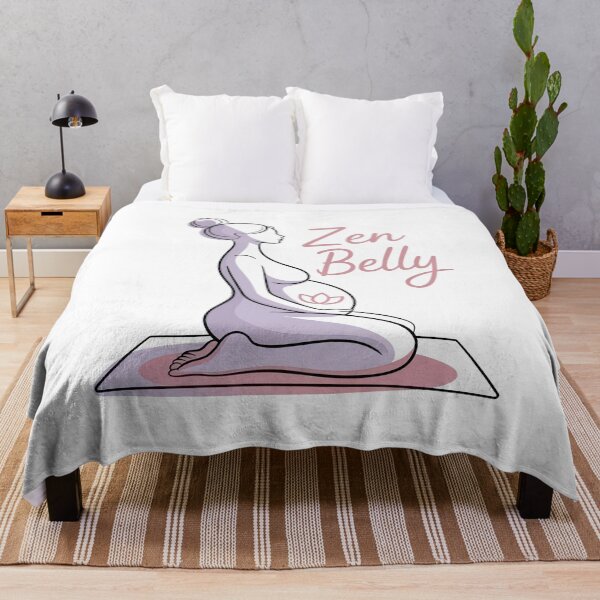 Item preview, Zen Belly Lavender Pink Script Prenatal Piece designed and sold by 108stillness.