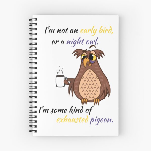 Item preview, Exhausted Pigeon Funny Coffee Bird Graphic designed and sold by CreativeCrest.