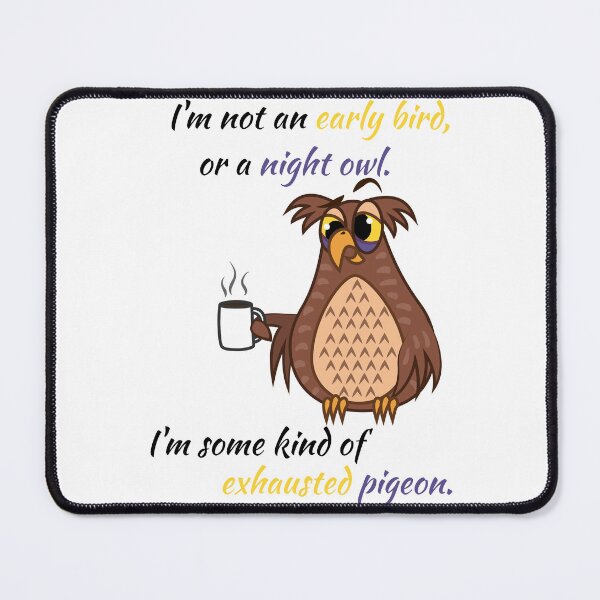 Item preview, Exhausted Pigeon Funny Coffee Bird Graphic designed and sold by CreativeCrest.
