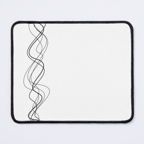 Item preview, Minimalist Abstract Wavy Lines Pattern Black on White designed and sold by MinimalMoodsArt.