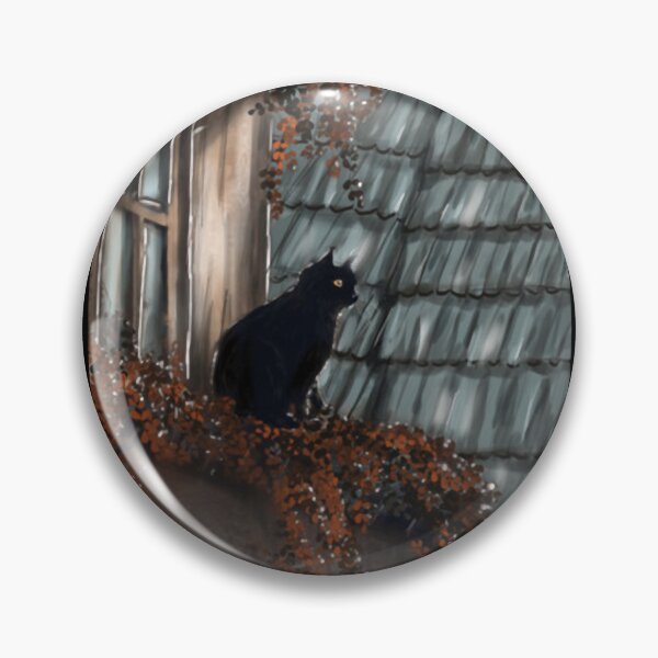 Item preview, Tarot Get Down From There Funny Black Cat Roof designed and sold by Florafaunaflow.