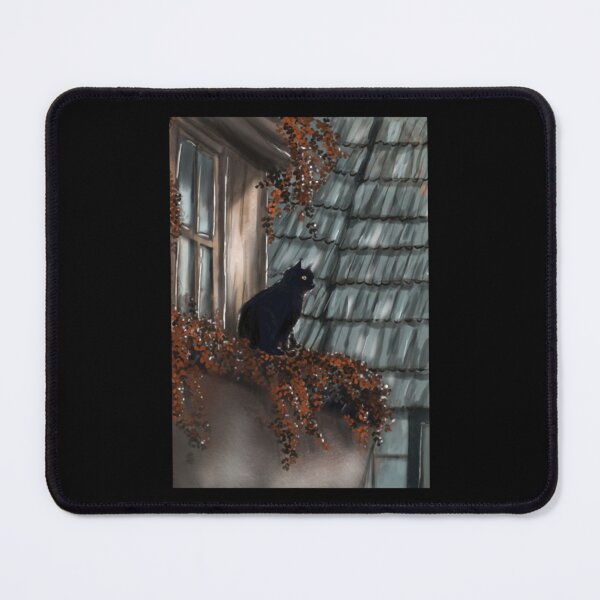 Item preview, Tarot Get Down From There Funny Black Cat Roof designed and sold by Florafaunaflow.