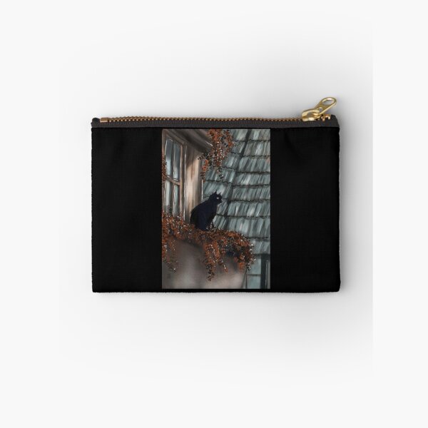 Item preview, Tarot Get Down From There Funny Black Cat Roof designed and sold by Florafaunaflow.
