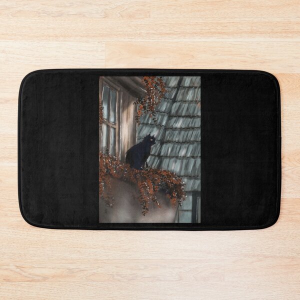 Item preview, Tarot Get Down From There Funny Black Cat Roof designed and sold by Florafaunaflow.