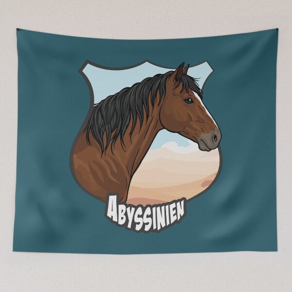 Item preview, The head of the Abyssinian horse, a coat of arms and a desert landscape designed and sold by Cheval-de-coeur.