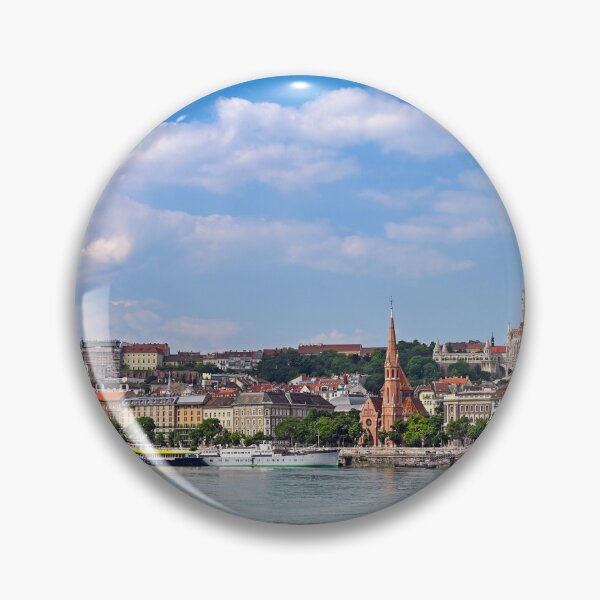 Item preview, Buda Side Skyline with Danube River and Cruise Ships in Budapest designed and sold by goceris.