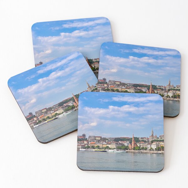 Item preview, Buda Side Skyline with Danube River and Cruise Ships in Budapest designed and sold by goceris.