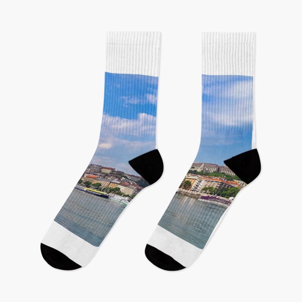 Item preview, Buda Side Skyline with Danube River and Cruise Ships in Budapest designed and sold by goceris.