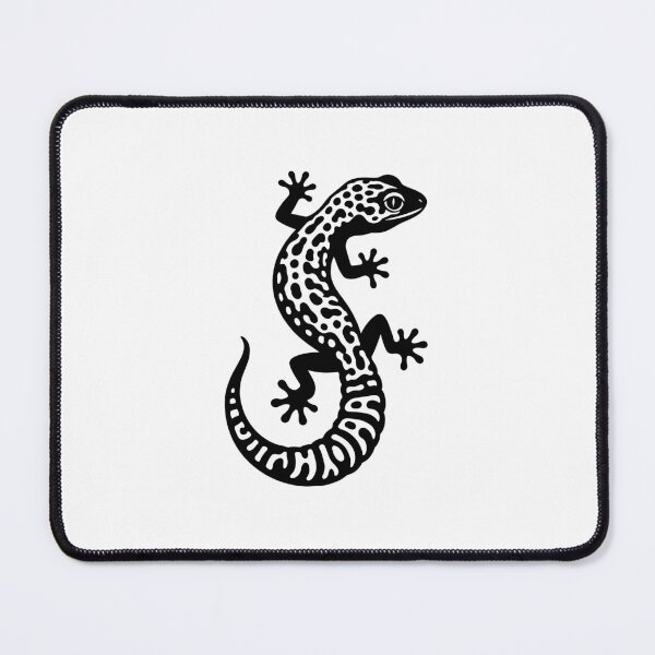 Item preview, Gecko Black and White Reptile Line Art designed and sold by AnnSign.