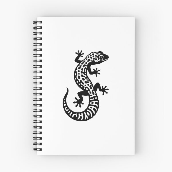 Item preview, Gecko Black and White Reptile Line Art designed and sold by AnnSign.