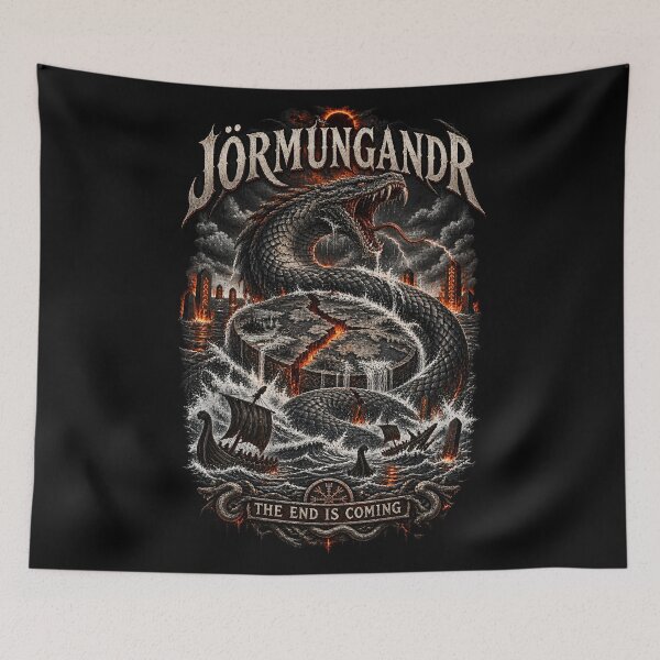 Item preview, Jörmungandr The End Is Coming – Norse World Serpent Ragnarok Viking Mythology designed and sold by R3XFORGE.