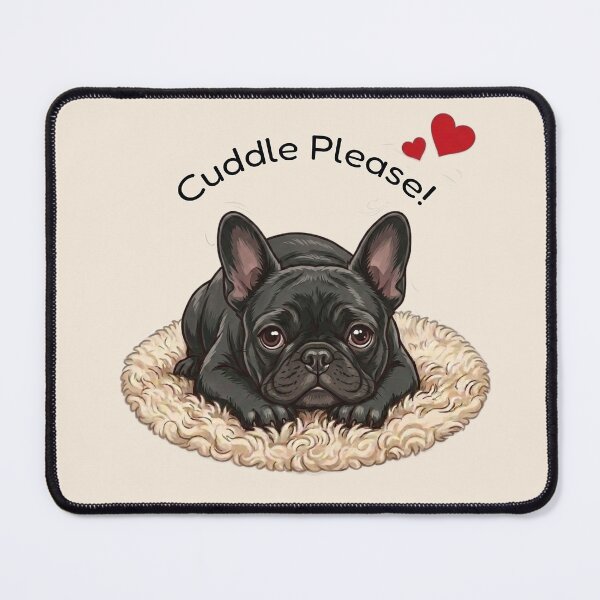 Item preview, Cute Black Frenchie Cuddle Please designed and sold by The-NOKU-Co.