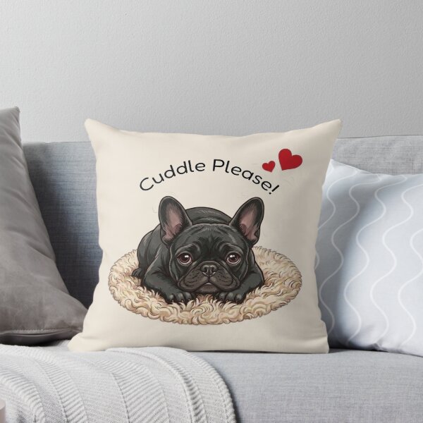 Item preview, Cute Black Frenchie Cuddle Please designed and sold by The-NOKU-Co.