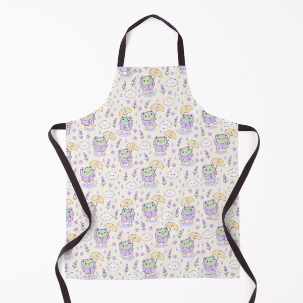 Item preview, Kawaii Frog Lavender Raincoat Pattern designed and sold by Soft Berry Studio.