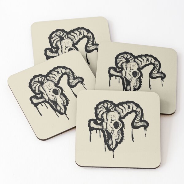 Item preview, Ram Skull | Dark Gothic Horned Art | Tattoo Style Illustration designed and sold by Half Mess.
