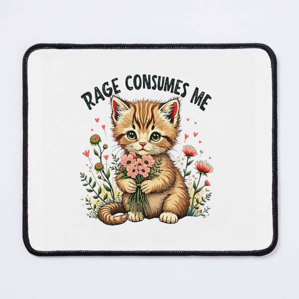 Item preview, Rage Consumes Me Funny Vintage Kitten designed and sold by Byhergawaa.