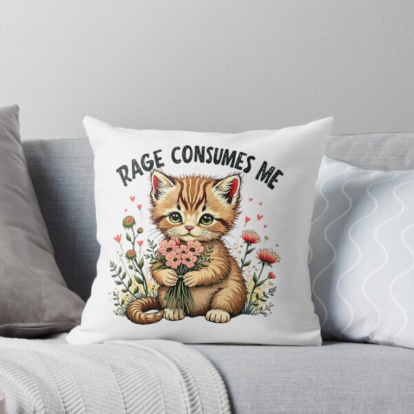 Item preview, Rage Consumes Me Funny Vintage Kitten designed and sold by Byhergawaa.