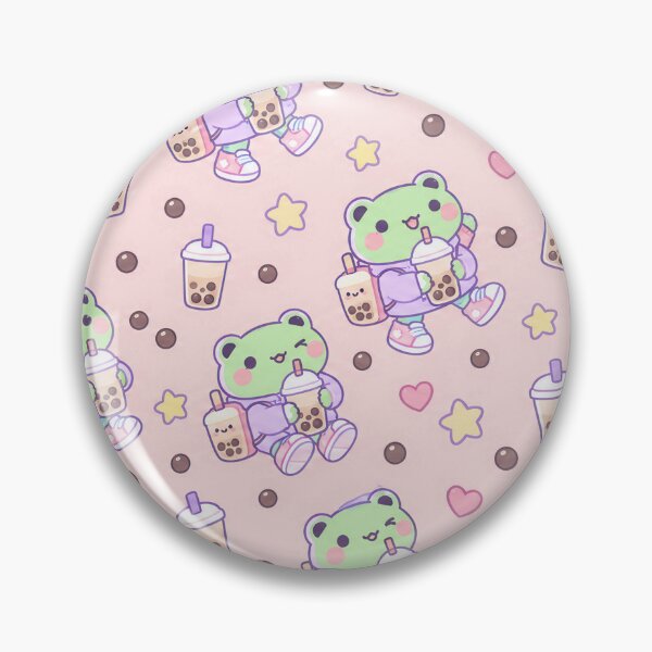 Item preview, Kawaii Frog Bubble Tea Backpack Pattern designed and sold by Soft Berry Studio.