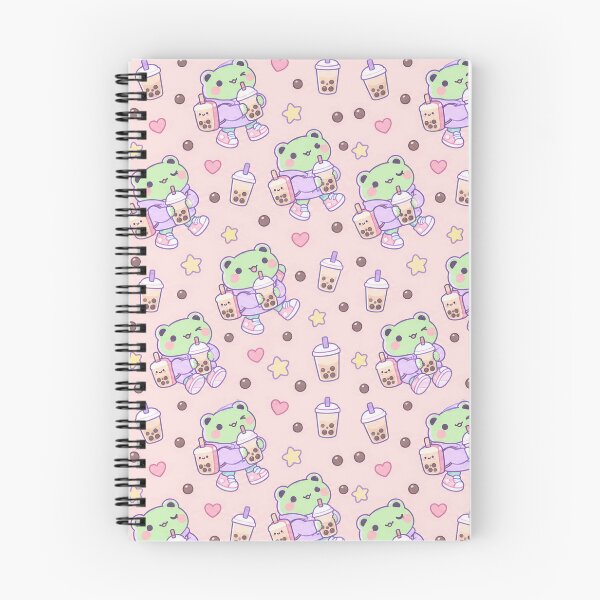 Item preview, Kawaii Frog Bubble Tea Backpack Pattern designed and sold by Soft Berry Studio.