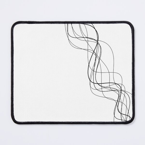 Artikelvorschau, Abstraktes Muster aus wellenförmigen diagonalen Linien, schwarz auf weiß entworfen und verkauft von MinimalMoodsArt.