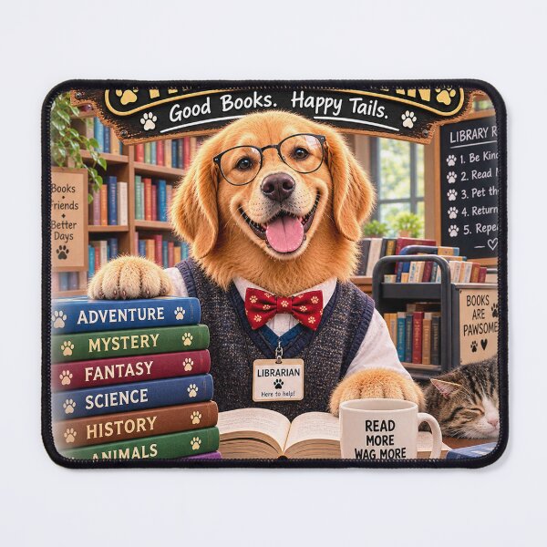 Item preview, Funny Librarian Dog Shirt – PAW-FESSIONAL Book Lover & Dog Lover Gift designed and sold by TeeVibeHaus.