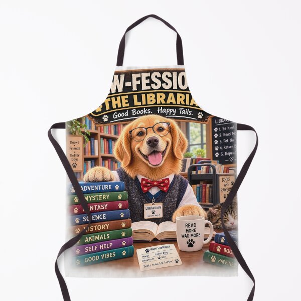 Item preview, Funny Librarian Dog Shirt – PAW-FESSIONAL Book Lover & Dog Lover Gift designed and sold by TeeVibeHaus.