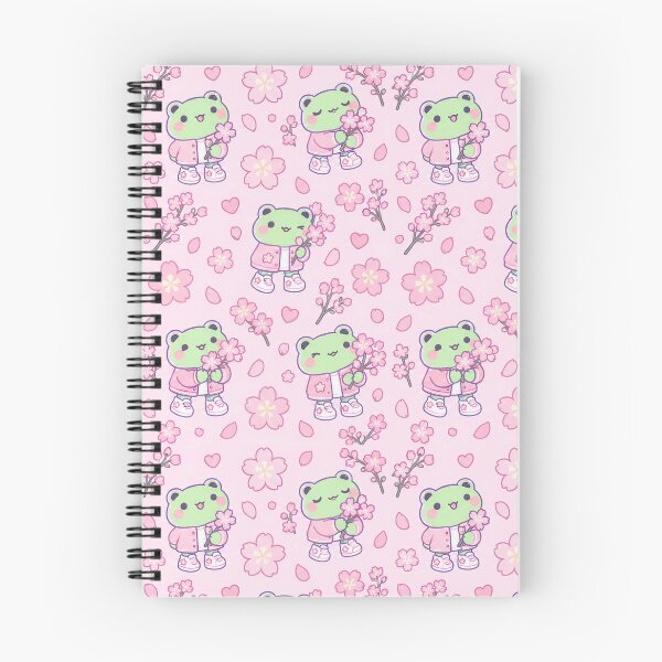 Item preview, Kawaii Frog Cherry Blossom Sneakers Pattern designed and sold by Soft Berry Studio.