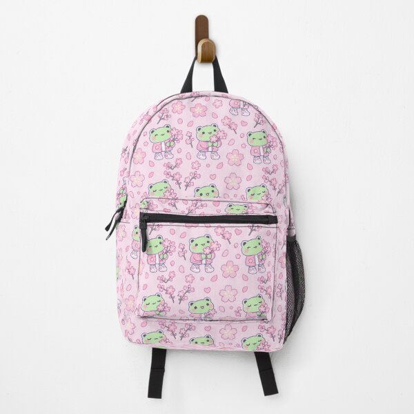 Item preview, Kawaii Frog Cherry Blossom Sneakers Pattern designed and sold by Soft Berry Studio.
