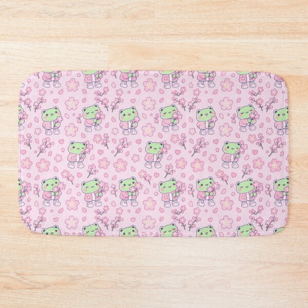 Item preview, Kawaii Frog Cherry Blossom Sneakers Pattern designed and sold by Soft Berry Studio.