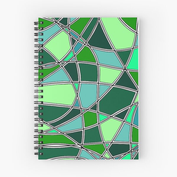 Item preview, Abstract Symphony of Curved Lines and Cool Green Tones designed and sold by FioreDiCiliegio.