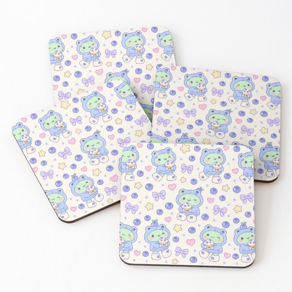 Item preview, Kawaii Frog Blueberry Muffin Hoodie Pattern designed and sold by Soft Berry Studio.