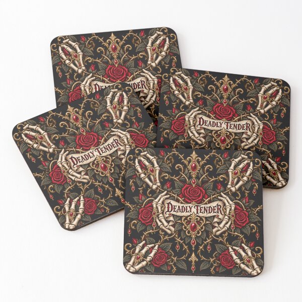 Item preview, Deadly Tender Gothic Skeleton Hand & Roses Design designed and sold by MetaModel Editions.