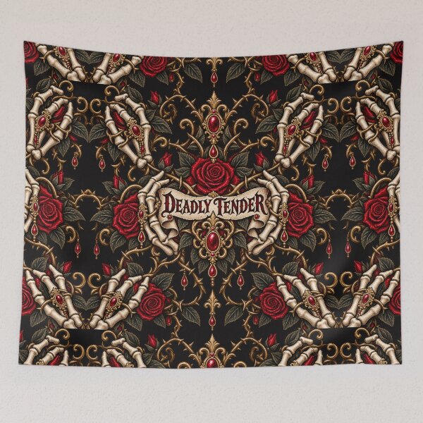 Item preview, Deadly Tender Gothic Skeleton Hand & Roses Design designed and sold by MetaModel Editions.