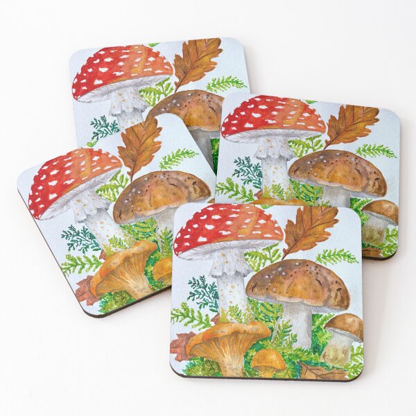 Item preview, Forest Mushrooms and Fungi in Watercolor | Autumn Botanical Print designed and sold by TrazosDelSurArt.