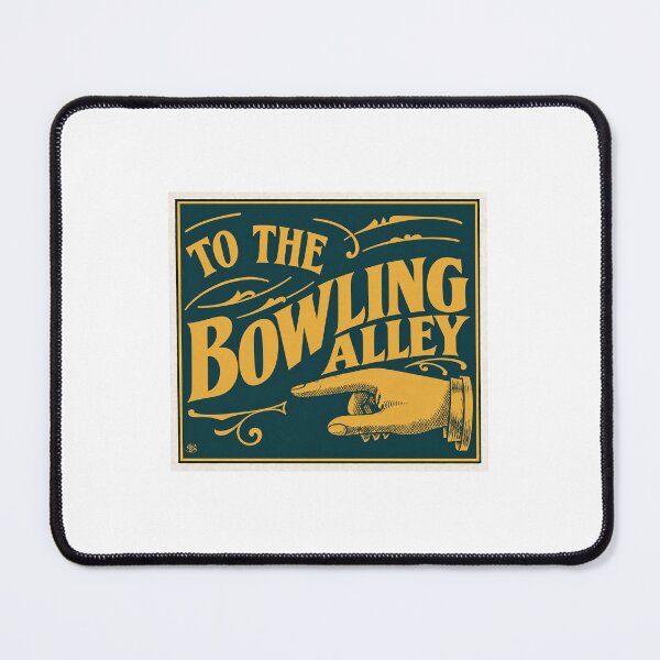 Item preview, "To The Bowling Alley" Vintage Advertising Sign designed and sold by smallbatchstudio.