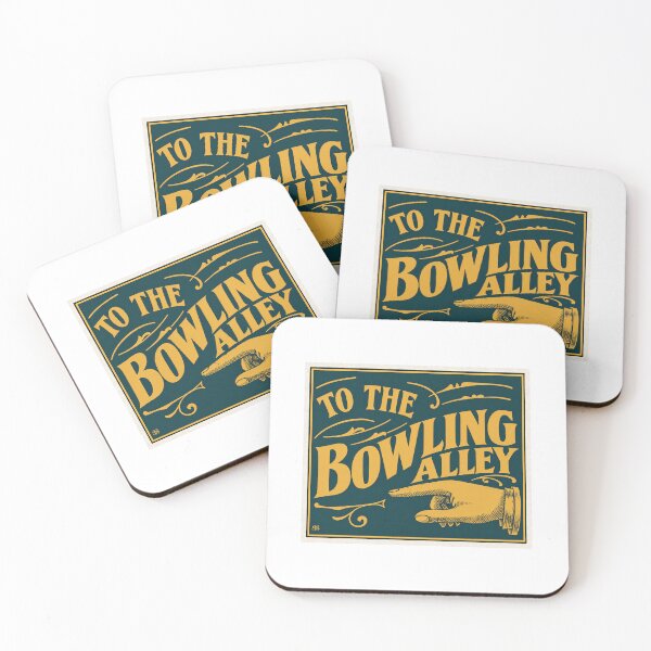 Item preview, "To The Bowling Alley" Vintage Advertising Sign designed and sold by smallbatchstudio.