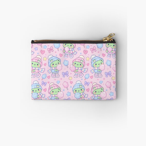 Item preview, Kawaii Frog Cotton Candy Beanie Pattern designed and sold by Soft Berry Studio.