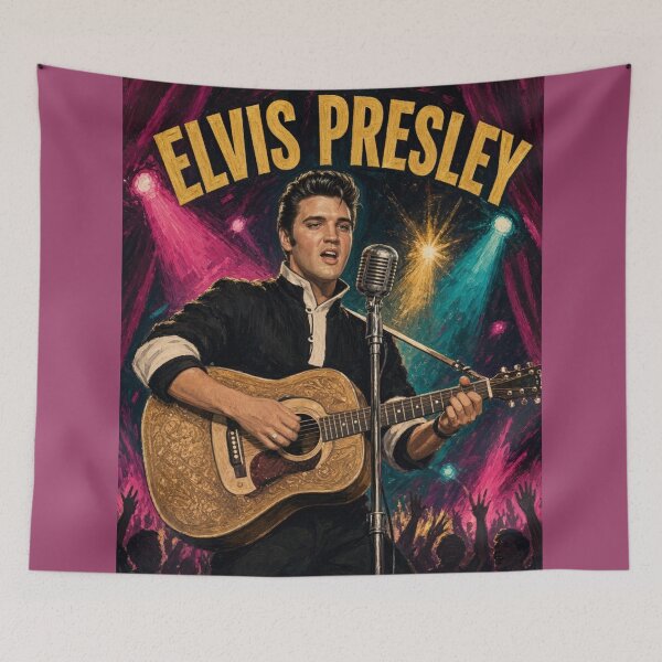 Item preview, Elvis Presley Heartbreak Hotel 1956 Retro Concert Poster designed and sold by ElvisVintagePosters.