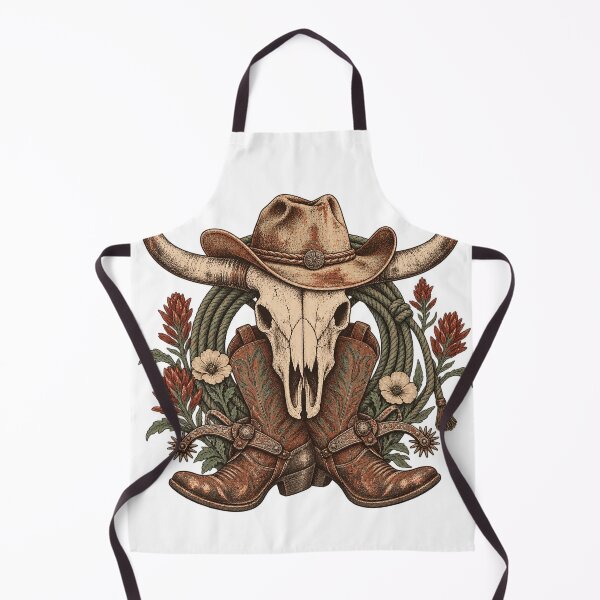 Item preview, Cowboy Skull Rodeo Emblem designed and sold by CarrotBadminton.