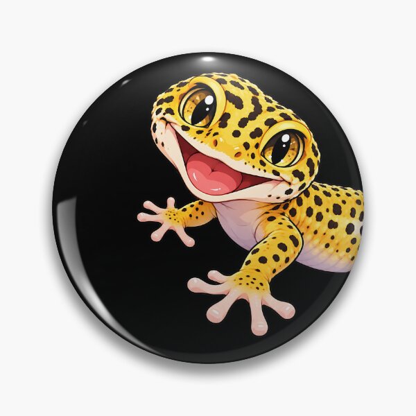 Item preview, Cute Leopard Gecko – Happy Yellow Spotted Reptile designed and sold by AnnSign.