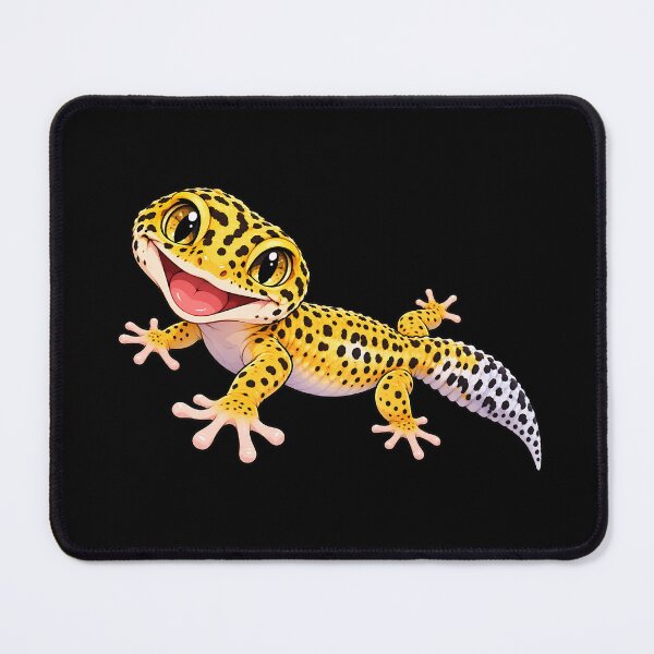 Item preview, Cute Leopard Gecko – Happy Yellow Spotted Reptile designed and sold by AnnSign.