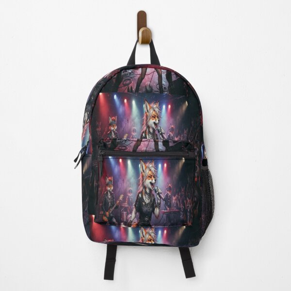 Item preview, Rock Band Fox Vocalist and Musician Animals Fantasy Art designed and sold by AfresStudio.